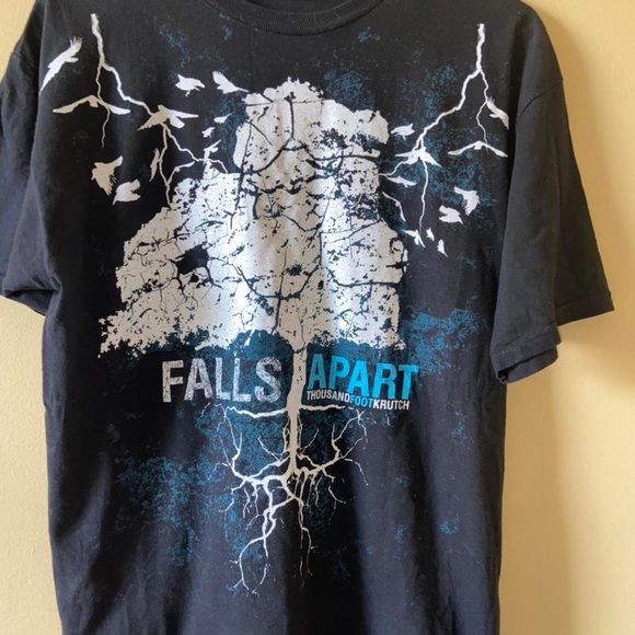 Vintage Thousand Foot Krutch Falls Apart Christian Rock Band Tee - Picture 2 of 3